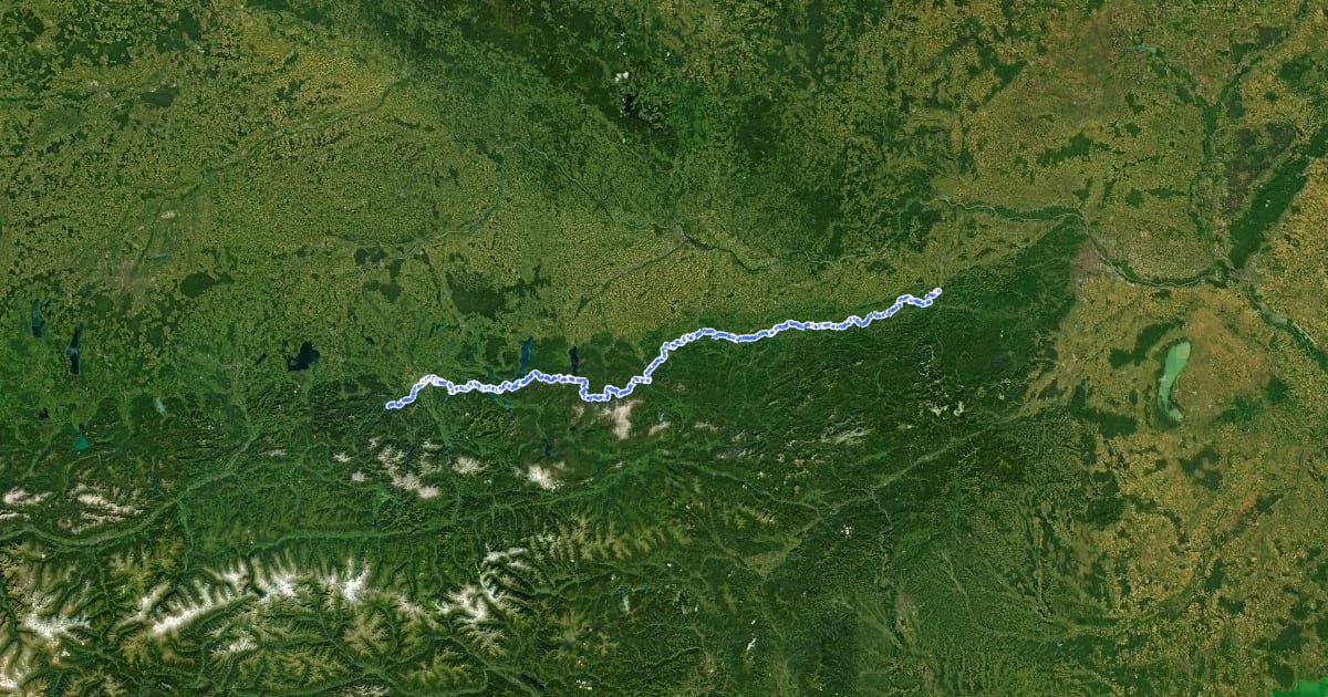 Маршрут Voralpenweg 04 (West: von Wilhelmsburg bis Salzburg) на спутниковом снимке