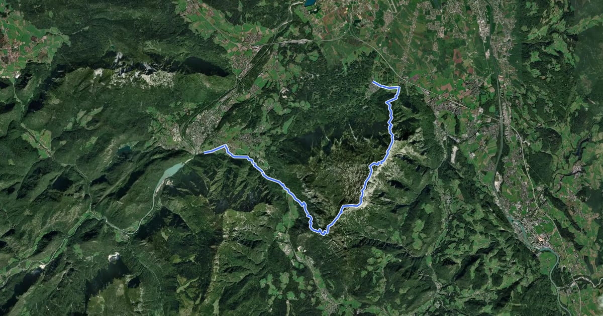 Маршрут Voralpenweg 04A на спутниковом снимке