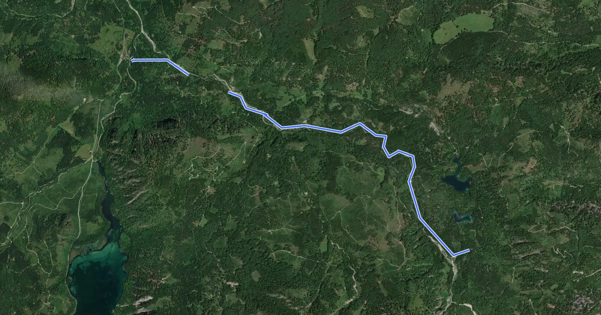 Маршрут Voralpenweg на спутниковом снимке