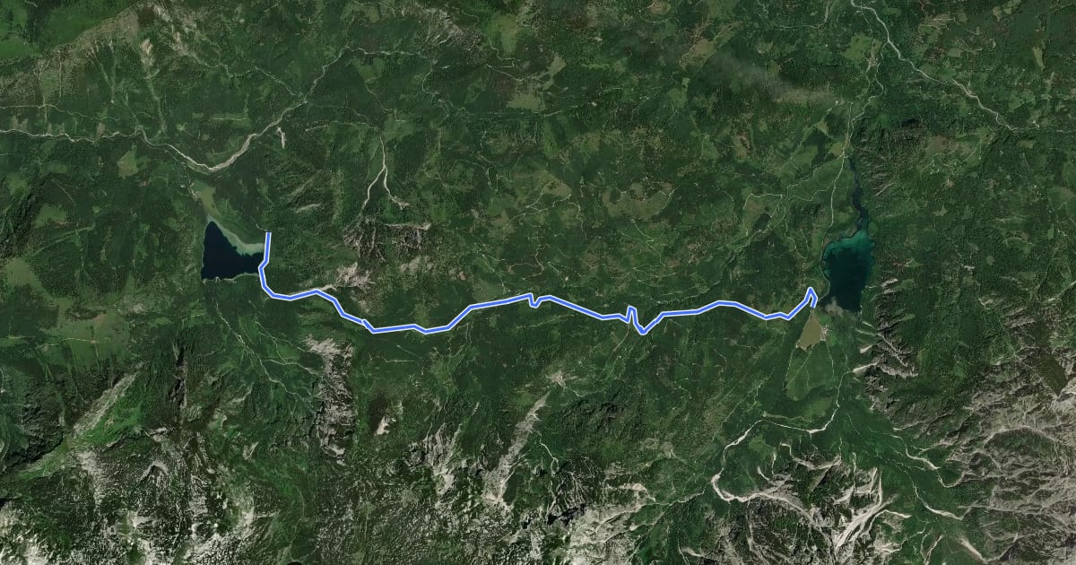Маршрут Voralpenweg 404 на спутниковом снимке