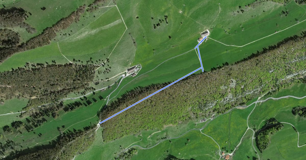 Маршрут Vorder Erzberg - Scheltenpass на спутниковом снимке