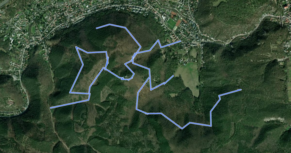 Маршрут Vorderbrühl (Anningerweg o. Meierei-Wiese) - Husarentempel - Hexensitz, Kientalstraße (Forststraße) на спутниковом снимке