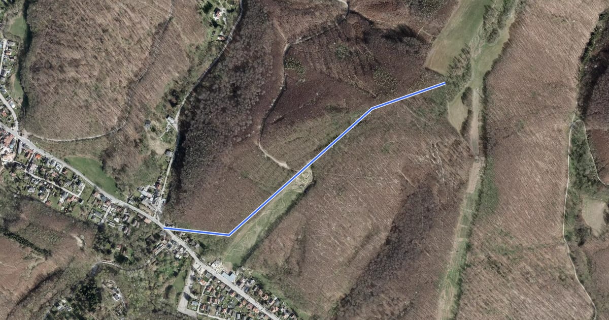 Маршрут Vorderhainbach - Hohe Wand на спутниковом снимке