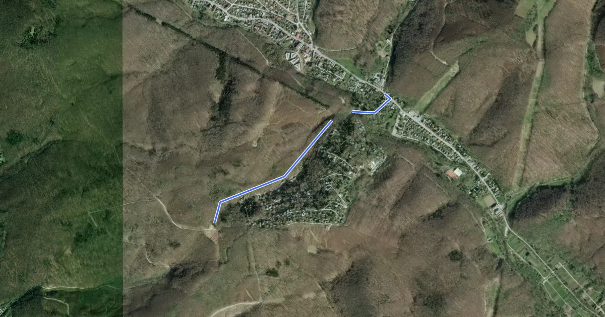 Маршрут Vorderhainbach Nord - Buchberg на спутниковом снимке