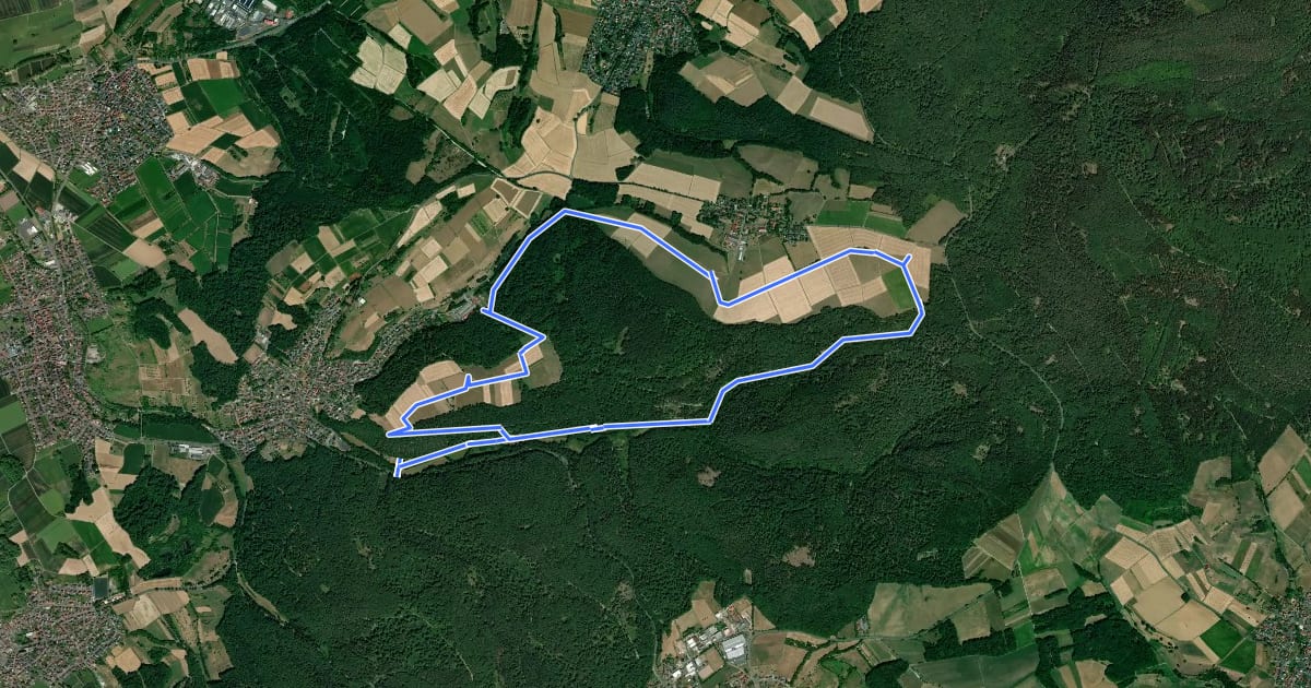 Маршрут Vorderspessartblick Horbach ( Spessartfährten ) на спутниковом снимке