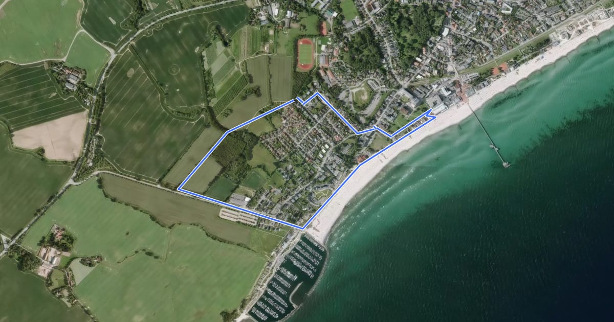 Маршрут Vordingborg-Weg-Route, Grömitz на спутниковом снимке