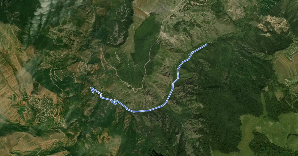 Маршрут Vorotan River – Great Hermitage of Tatev на спутниковом снимке