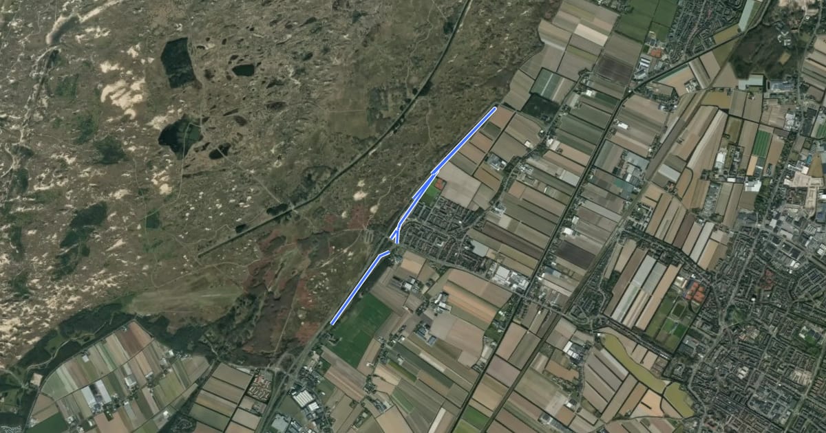 Маршрут Vossenpaadje на спутниковом снимке
