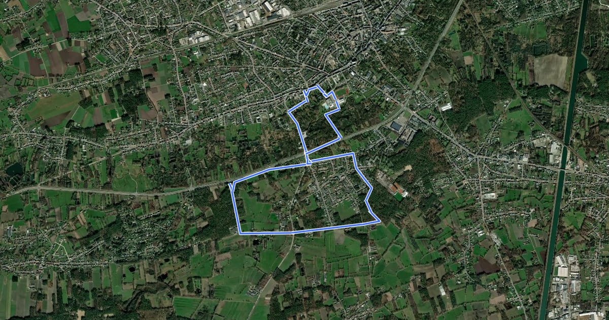 Маршрут Vossenpad 8km на спутниковом снимке