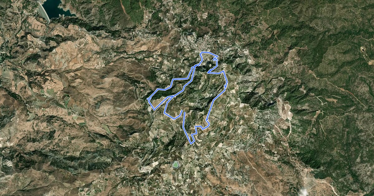 Маршрут Vouni Nature Trail на спутниковом снимке