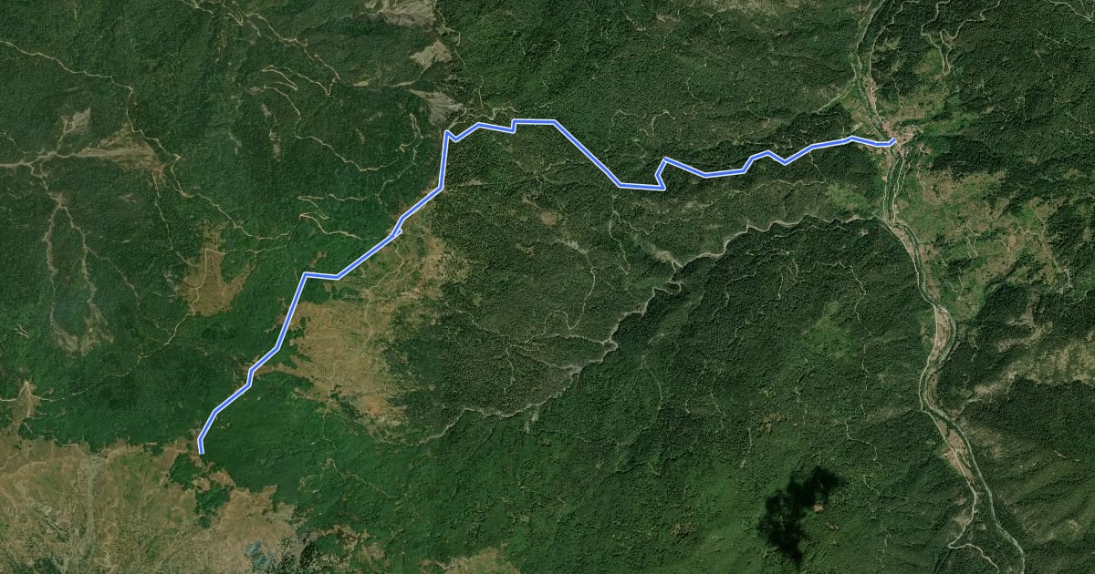 Маршрут Vovousa Koukourotzos Trail на спутниковом снимке