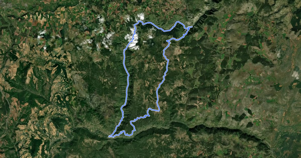 Маршрут Voyage entre Gorges et Causse, au pays des vautours на спутниковом снимке