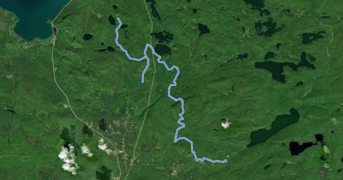 Маршрут Voyageur Trail  - Stokely Creek на спутниковом снимке