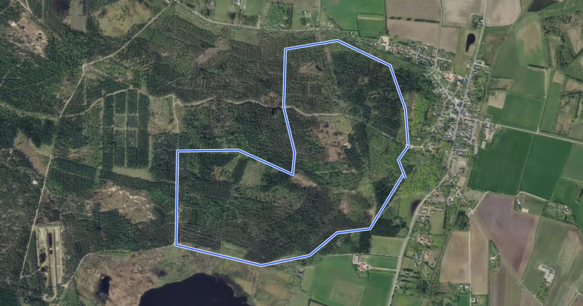 Маршрут Vrøgum Ballon Park Hjertesti на спутниковом снимке