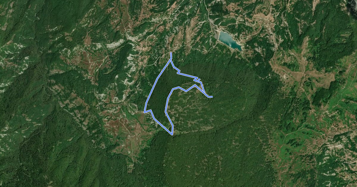 Маршрут Vrachos Small Odria Trail на спутниковом снимке