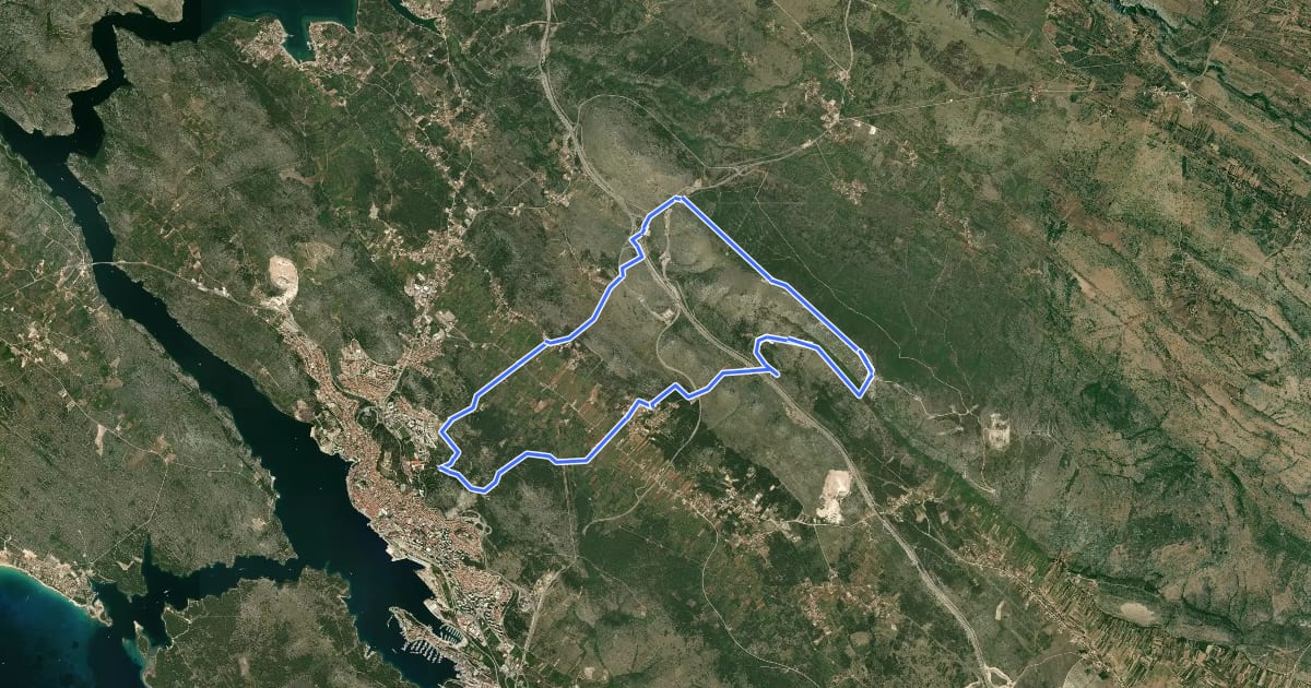 Маршрут Vrh Orlovača на спутниковом снимке