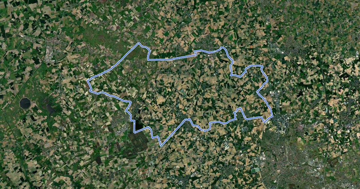 Маршрут Vrijbos на спутниковом снимке