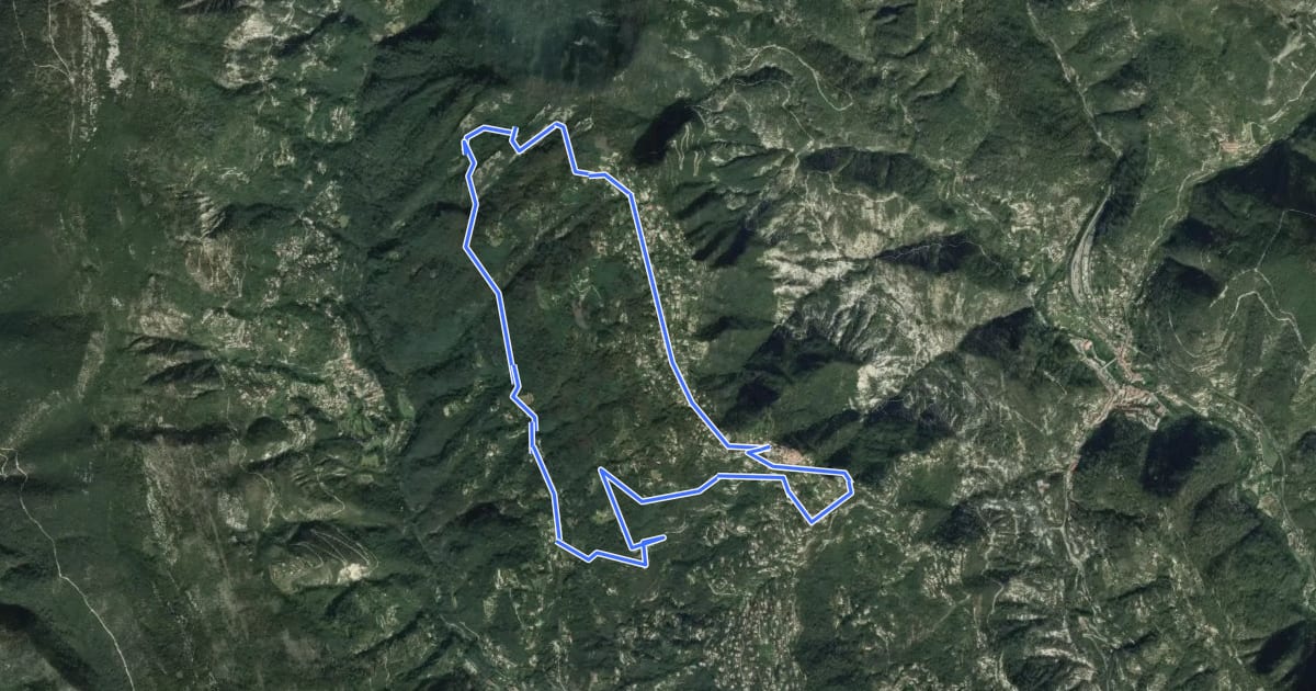 Маршрут VTT circuit 21 Barre de Burel на спутниковом снимке