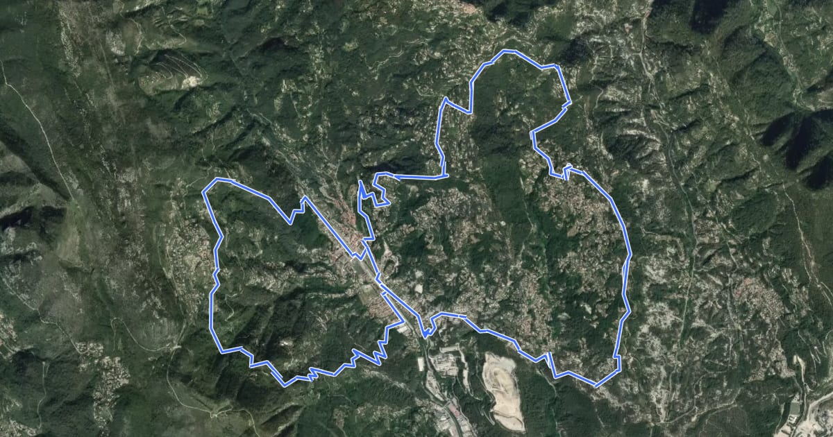 Маршрут VTT circuit 28 Baudaric - Fontanille - Avalancha - Co de Corso на спутниковом снимке
