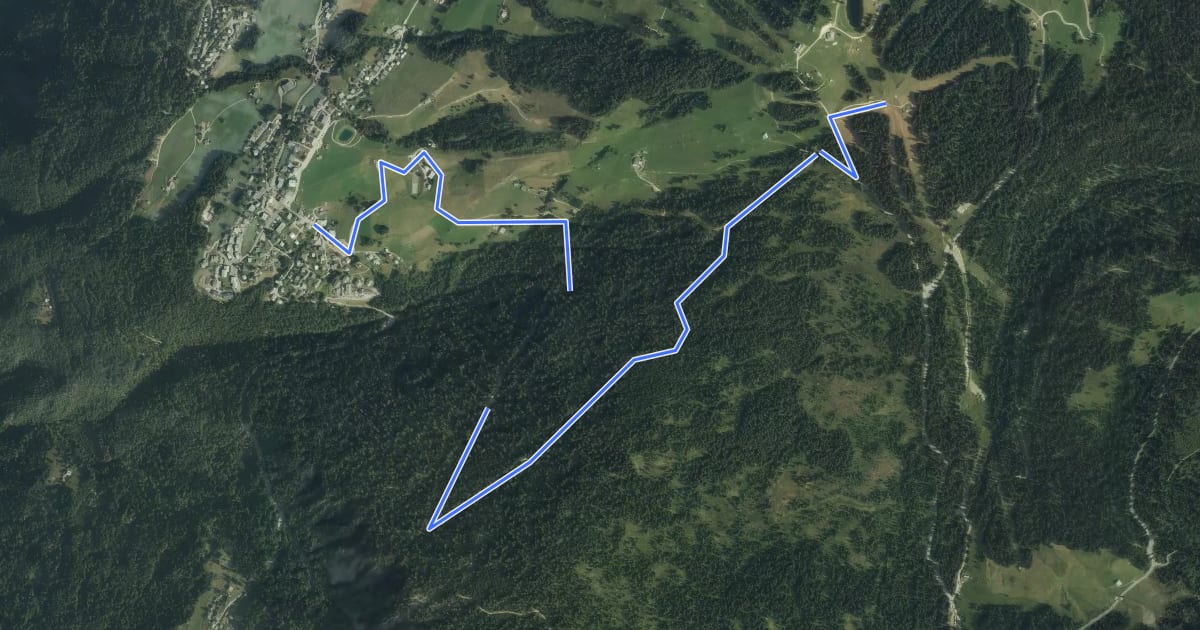 Маршрут VTT Éco Bleu на спутниковом снимке