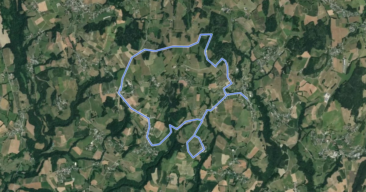 Маршрут VTT FFC Albanais N° 8 - Le vieux four (vert) на спутниковом снимке