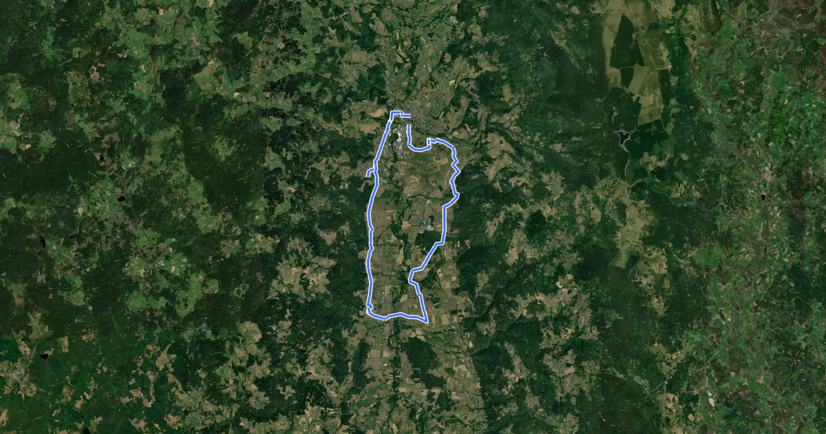 Маршрут VTT FFC La plaine du Livradois N° 25 на спутниковом снимке