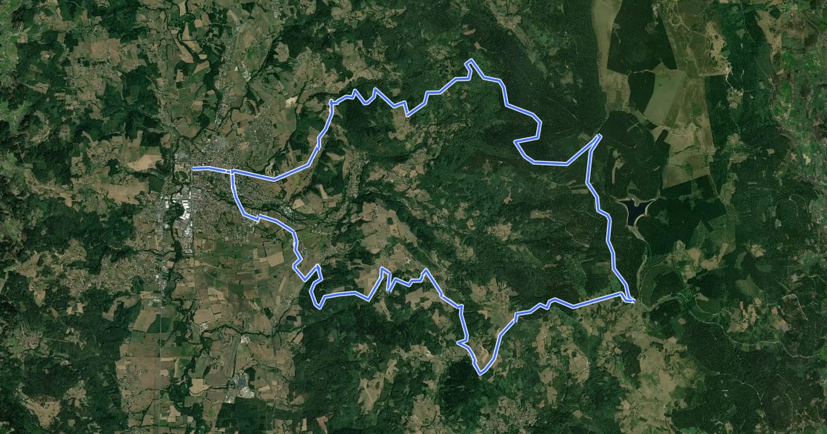 Маршрут VTT FFC Les Pradeaux N° 24 на спутниковом снимке