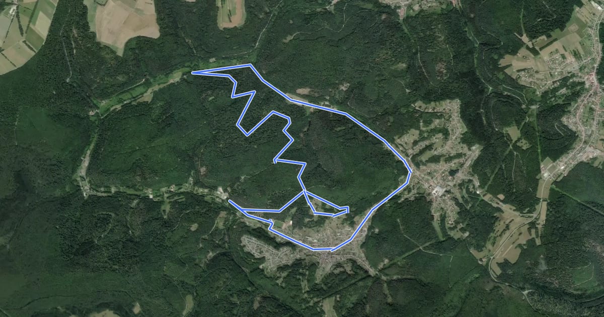 Маршрут VTT n°3 на спутниковом снимке
