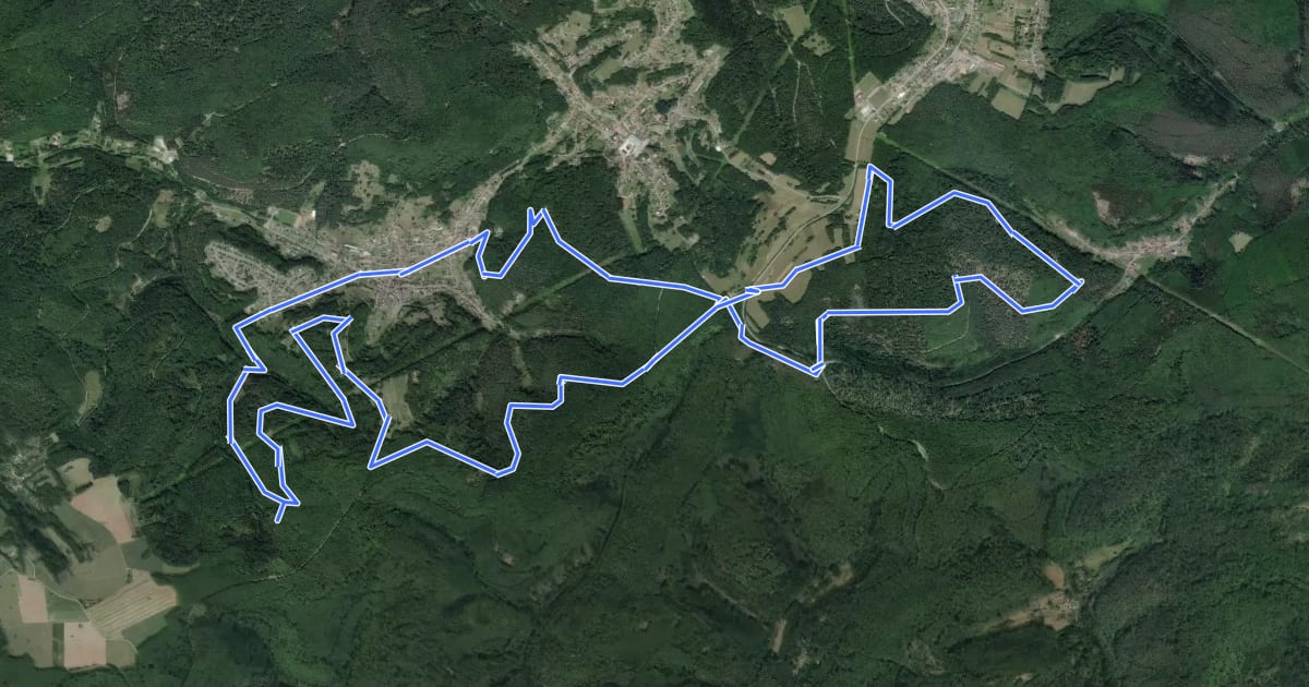 Маршрут VTT n°4 на спутниковом снимке