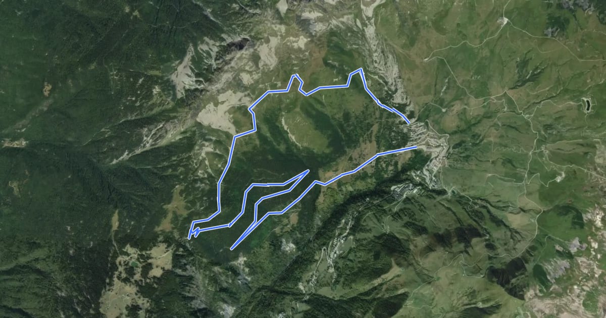 Маршрут VTT/VAE Mer de l'eau на спутниковом снимке