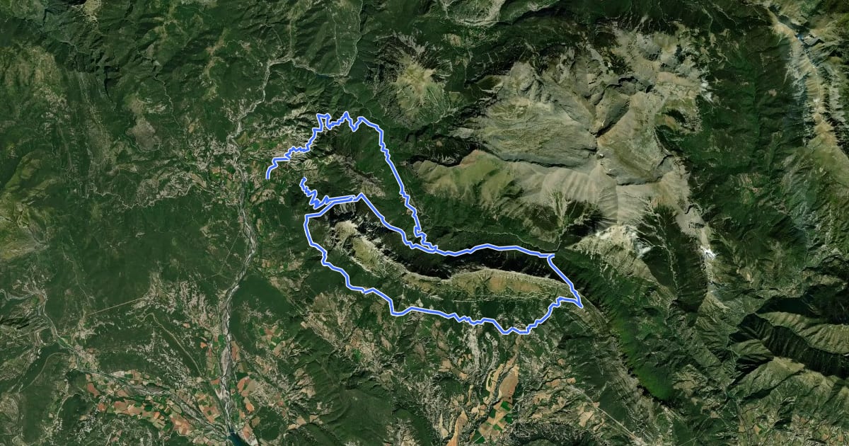Маршрут Vuelta a la Peña Montañesa на спутниковом снимке