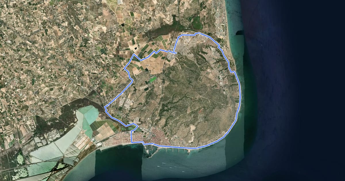 Маршрут Vuelta al término de Santa Pola (Etapa 1) на спутниковом снимке