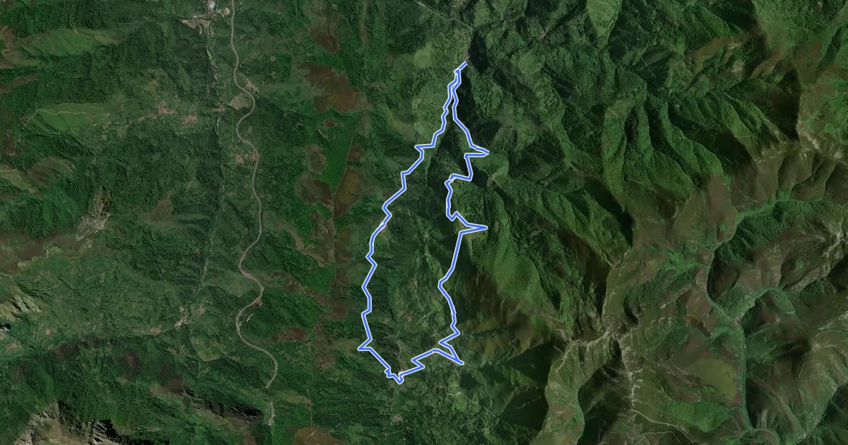 Маршрут Vuelta al Valle de Payares на спутниковом снимке