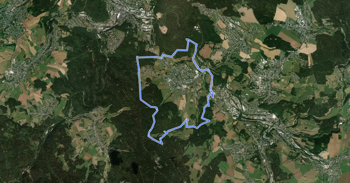 Маршрут Vugelbeer-Rundweg на спутниковом снимке