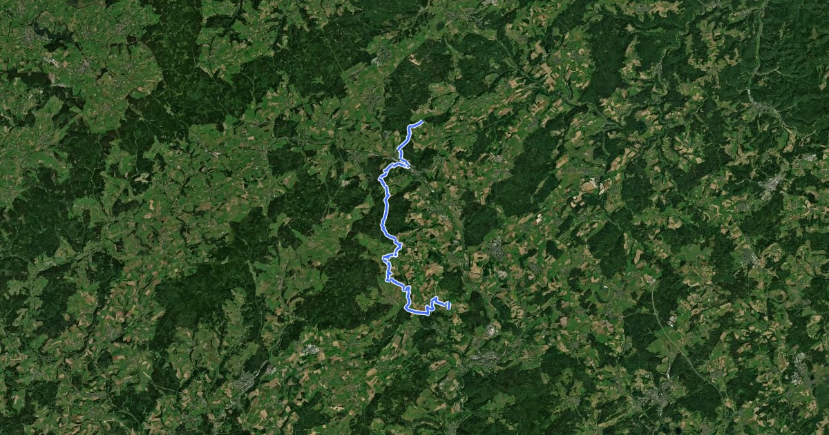 Маршрут Vulkaneifel Pfad Vulkan-Pfad на спутниковом снимке