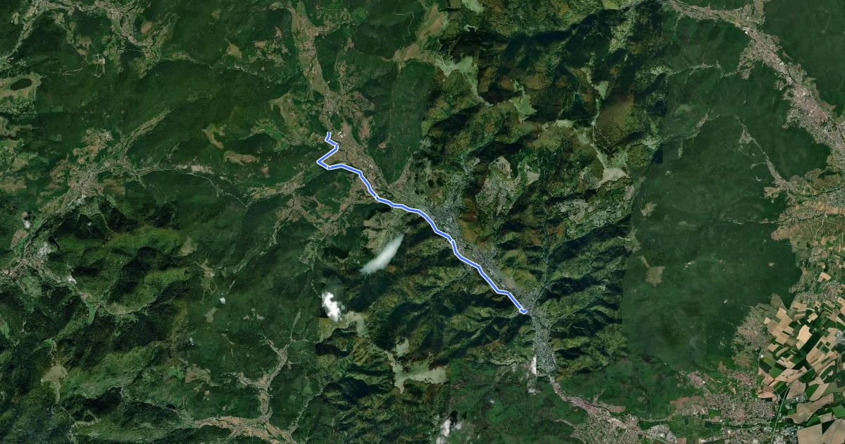 Маршрут vv331 - Itinéraire de la vallée de la haute Thur на спутниковом снимке