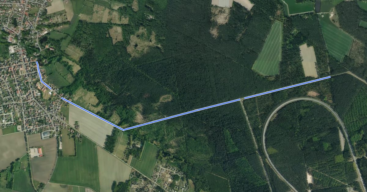 Маршрут VW Testgelände Nord (35) - Knesebeck Kirche (34) на спутниковом снимке