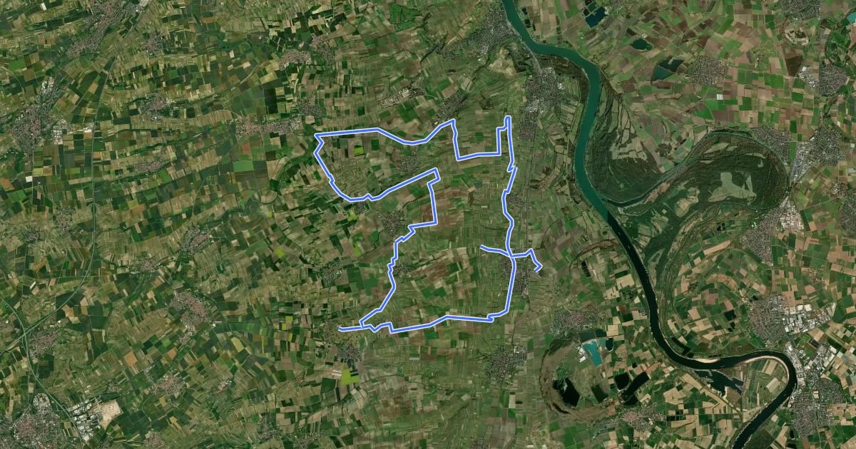 Маршрут VWR-RAD- und WANDERWEG на спутниковом снимке