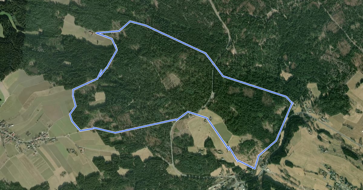 Маршрут Wülfersreuth Rundweg Nr. 3 на спутниковом снимке