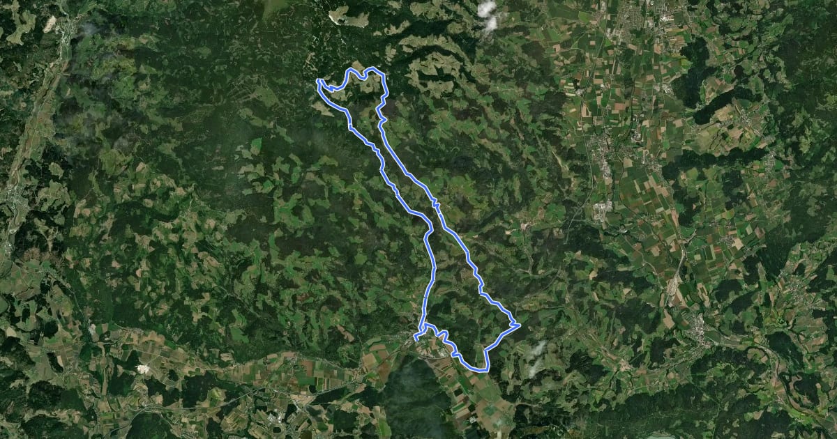 Маршрут Wölfnitzgraben-Tour на спутниковом снимке