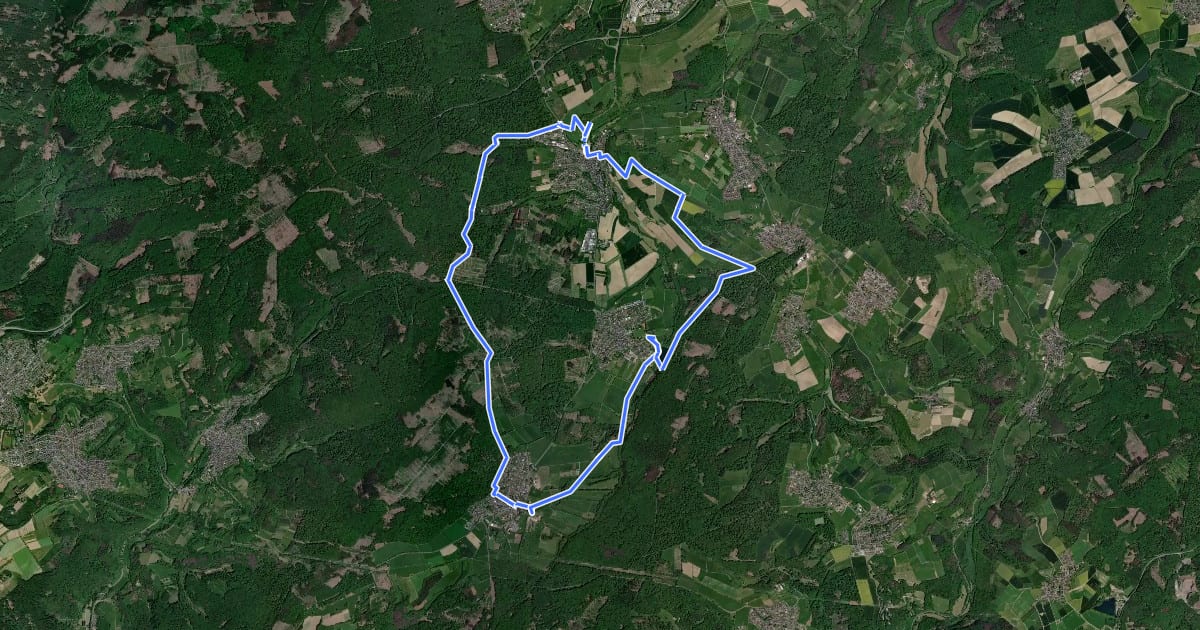 Маршрут Wäller Tour Elberthöhen на спутниковом снимке
