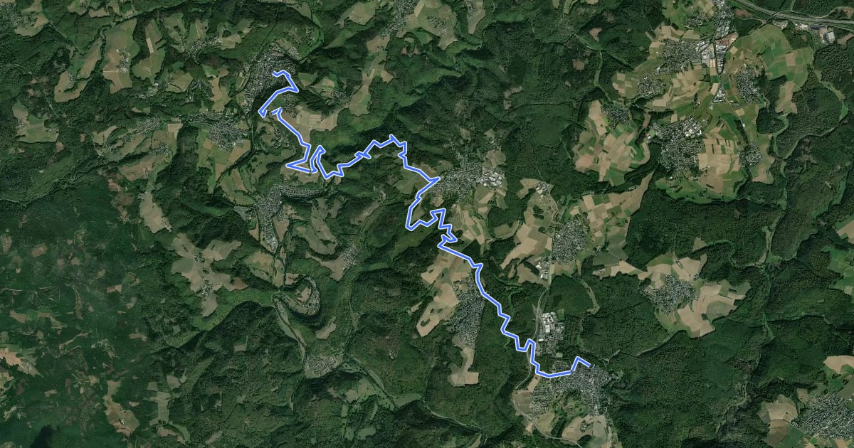 Маршрут Wäller Tour Klosterweg на спутниковом снимке