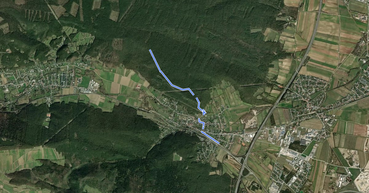 Маршрут Wöllersdorf - Aigen на спутниковом снимке