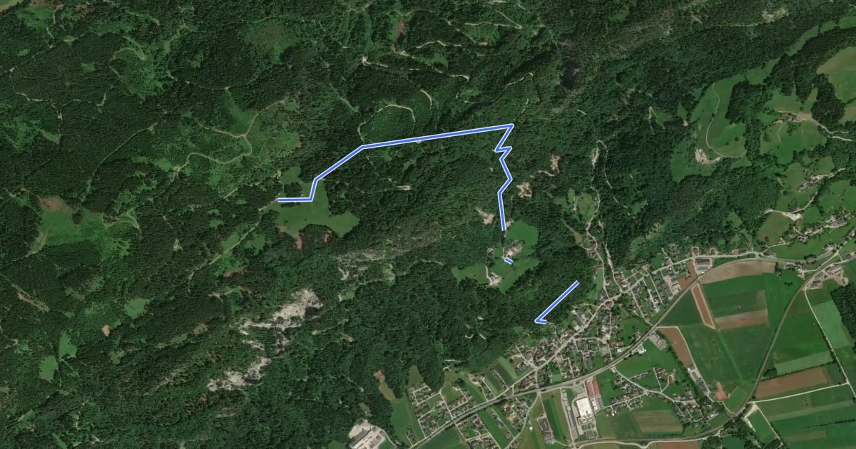 Маршрут Wörschach - Aicherlkaralm - Spechtensee на спутниковом снимке