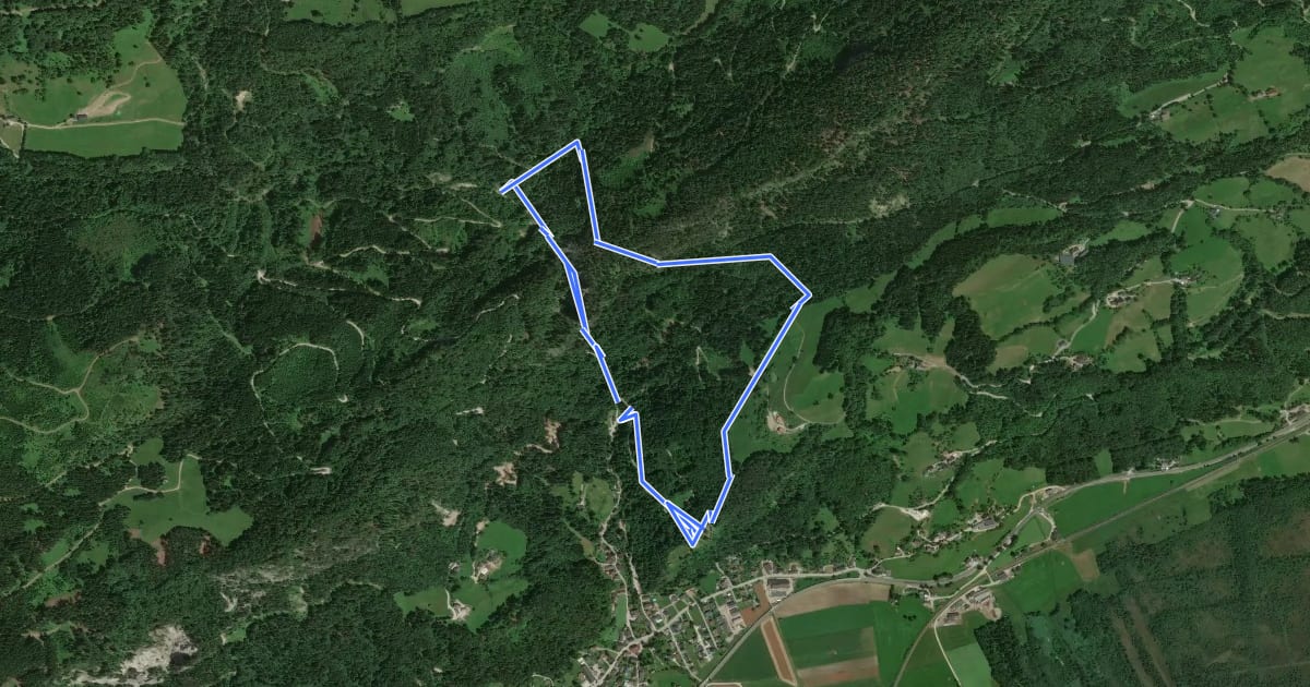 Маршрут Wörschachklamm - Klamm Ruinen Rundweg на спутниковом снимке