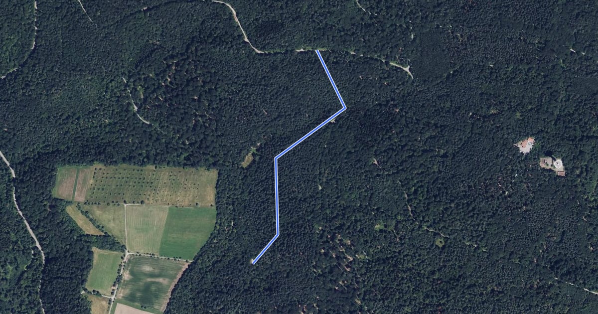 Маршрут Württemberger Weinradweg Kirbachtal на спутниковом снимке