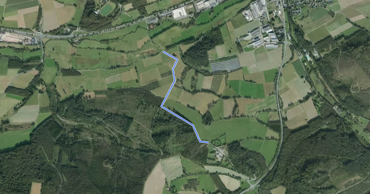 Маршрут [W] Sauerland-Waldroute - Bergstadt-Route на спутниковом снимке