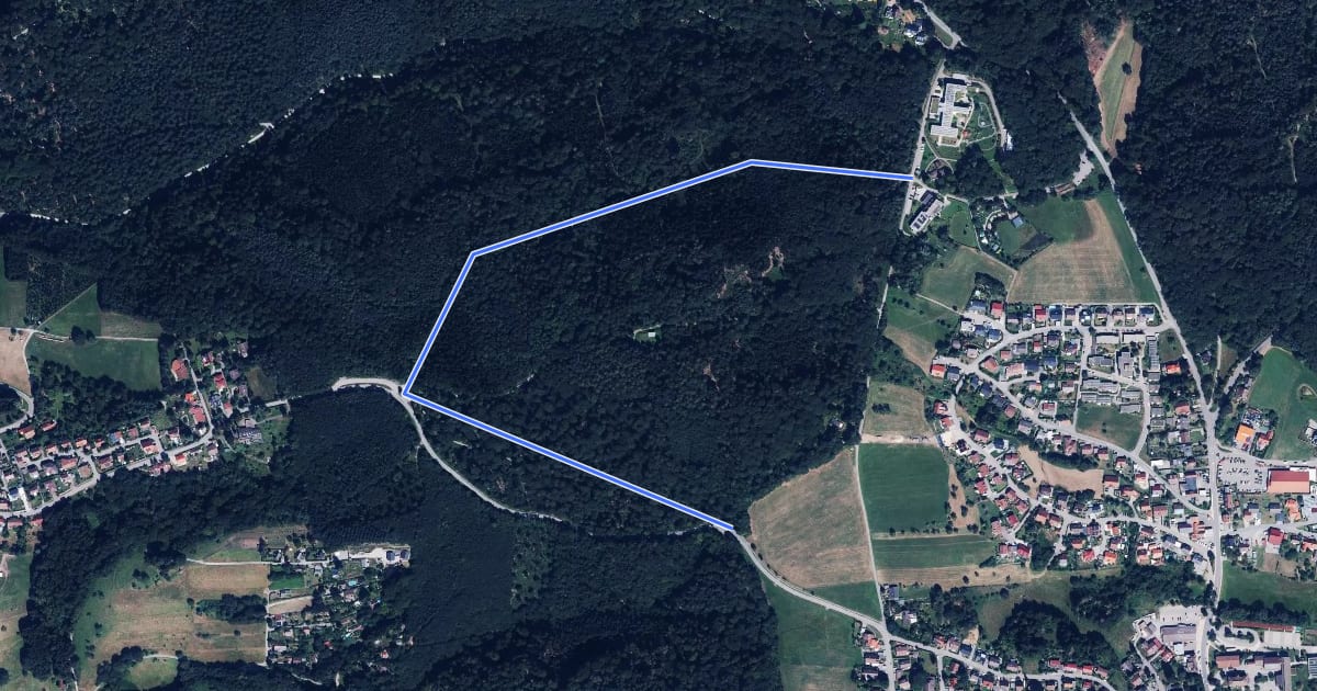 Маршрут Wüstenröter Idyllische Straße на спутниковом снимке