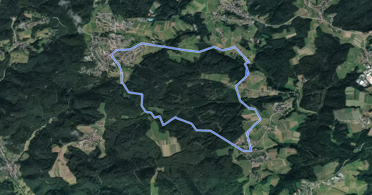 Маршрут Wüstenrot - Rundwanderweg 5 на спутниковом снимке