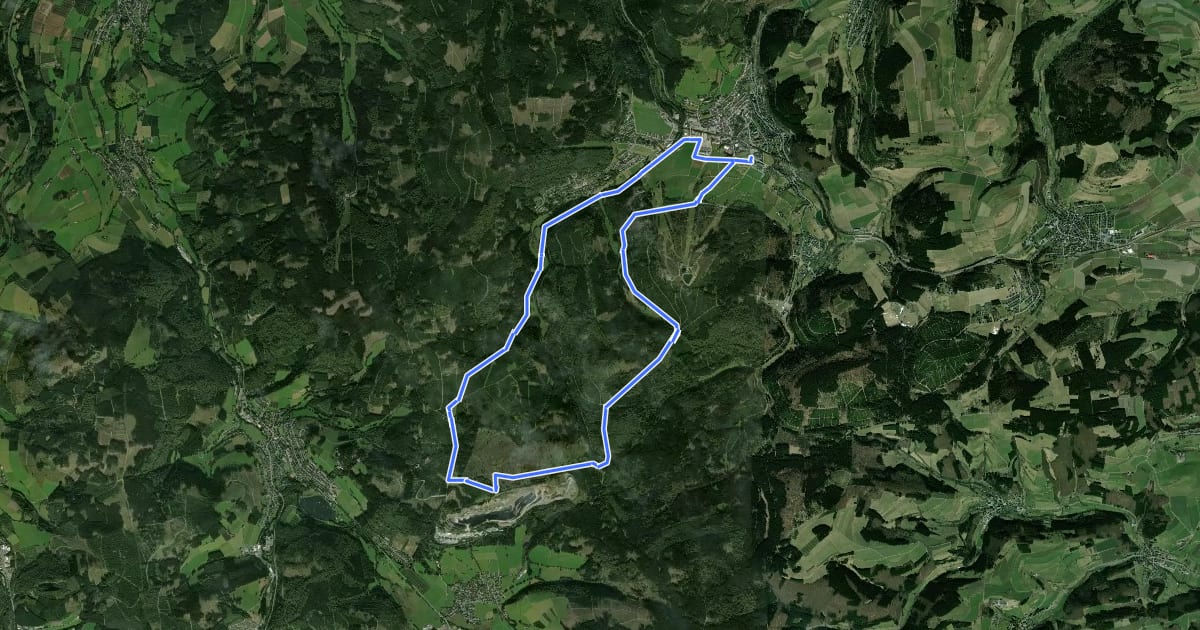 Маршрут W4 Willingen на спутниковом снимке